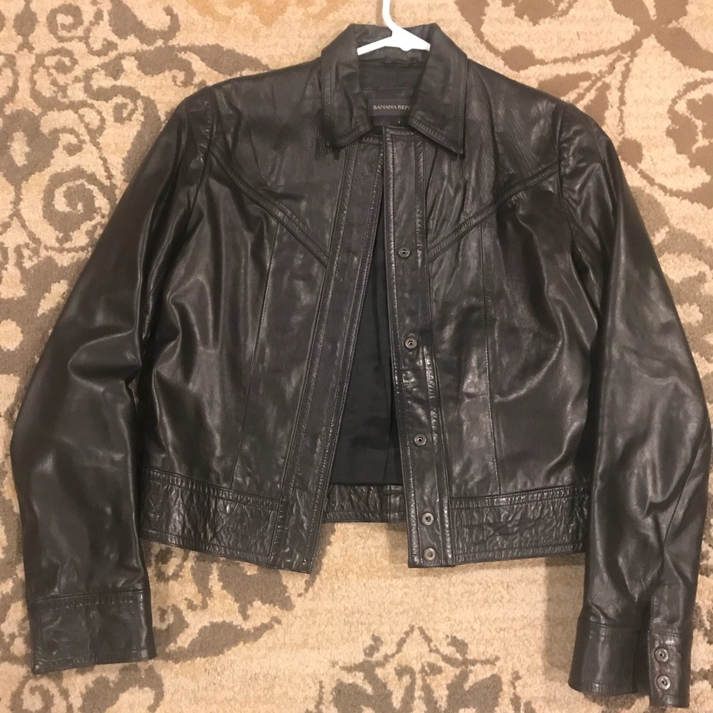 Black leather jacket * Price Firm